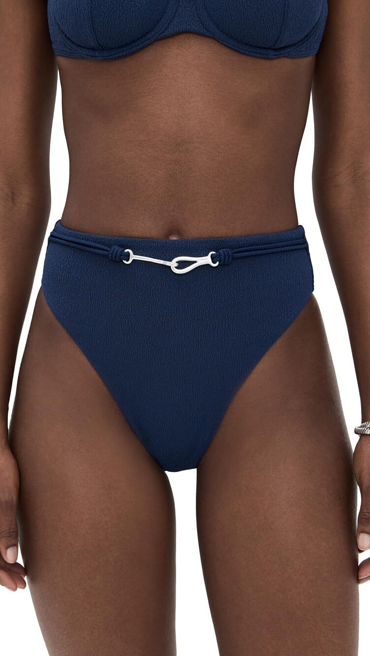 ViX Paula Hermanny Women's Blue Firenze Alba Bikini Bottom M NWT